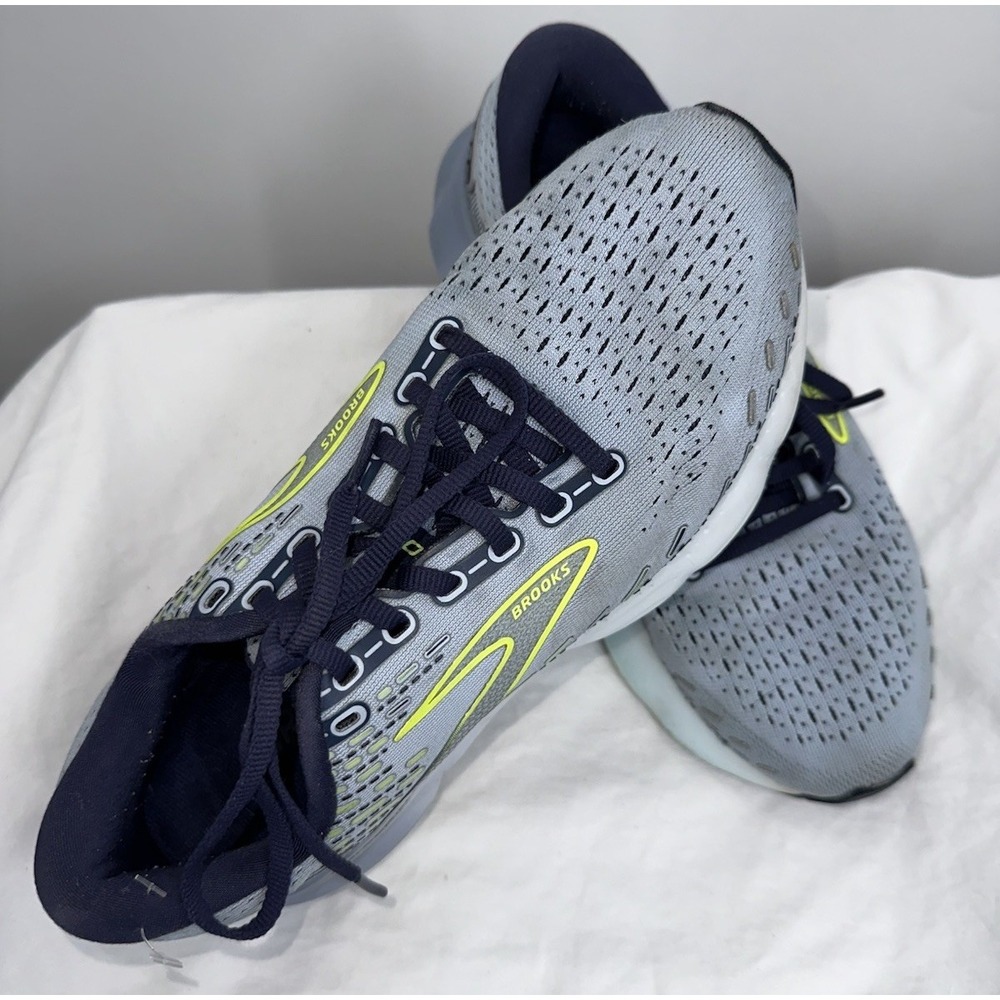 Brooks Men's Gray Navy Neon Yellow Running Shoes